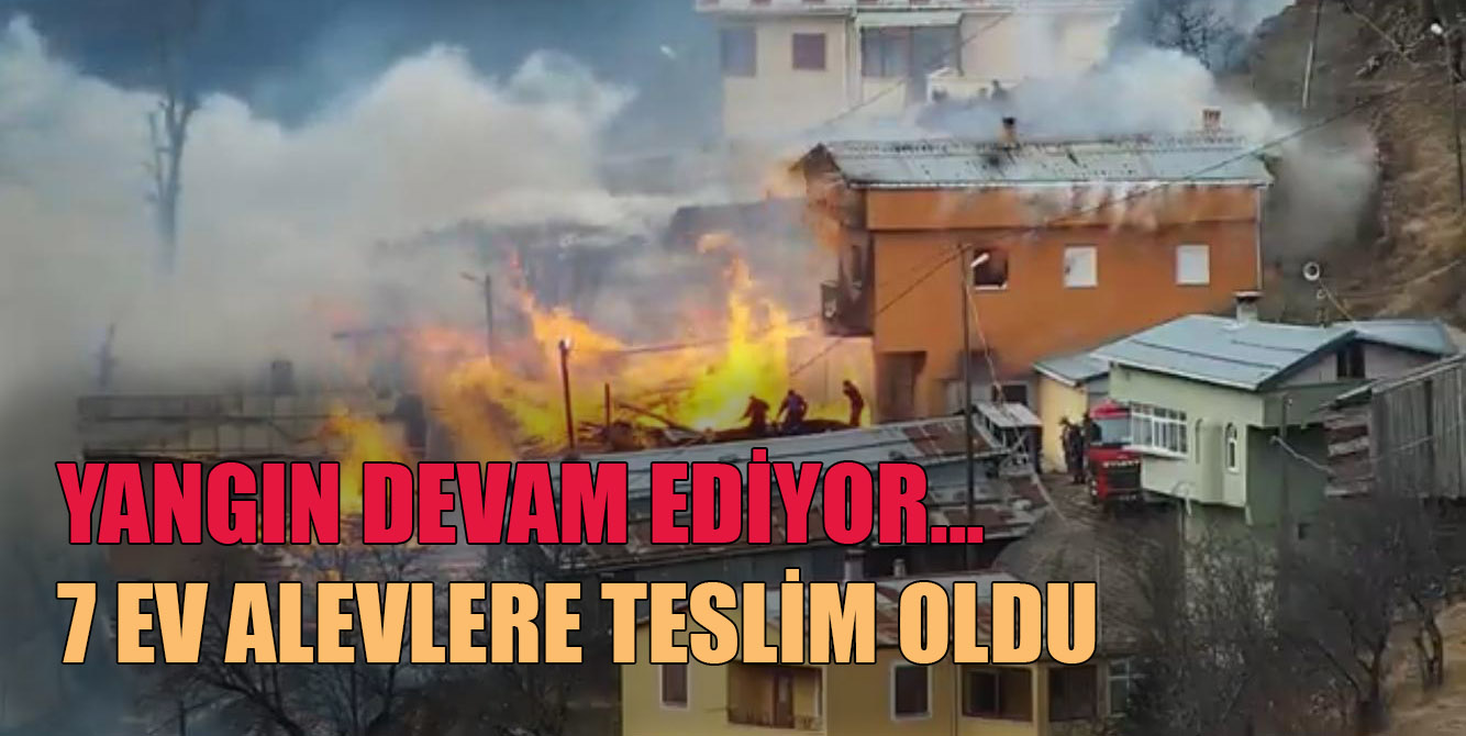 RİZE İKİZDERE İLÇESİ KABAHOR YAYLASINDA YANGIN