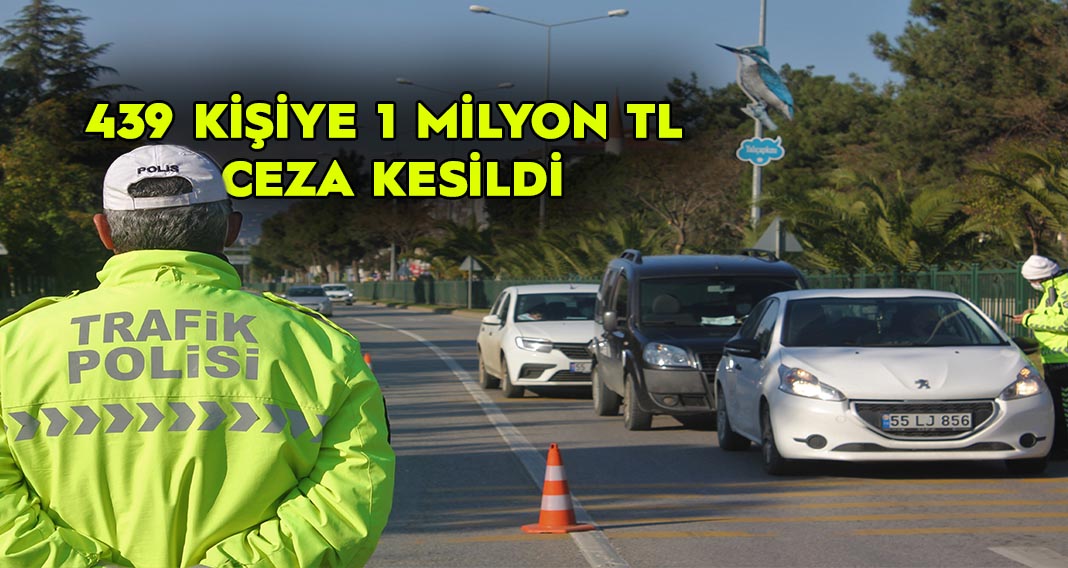 Samsun'da kısıtlamaya uymayan 439 kişiye 1 milyon TL ceza kesildi
