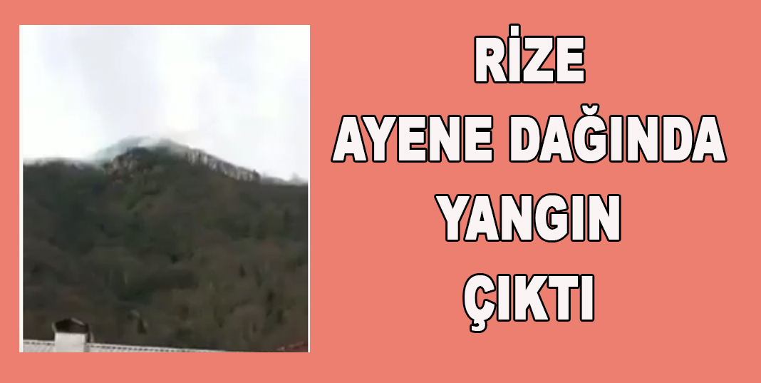 RİZE AYENE DAĞINDA YANGIN