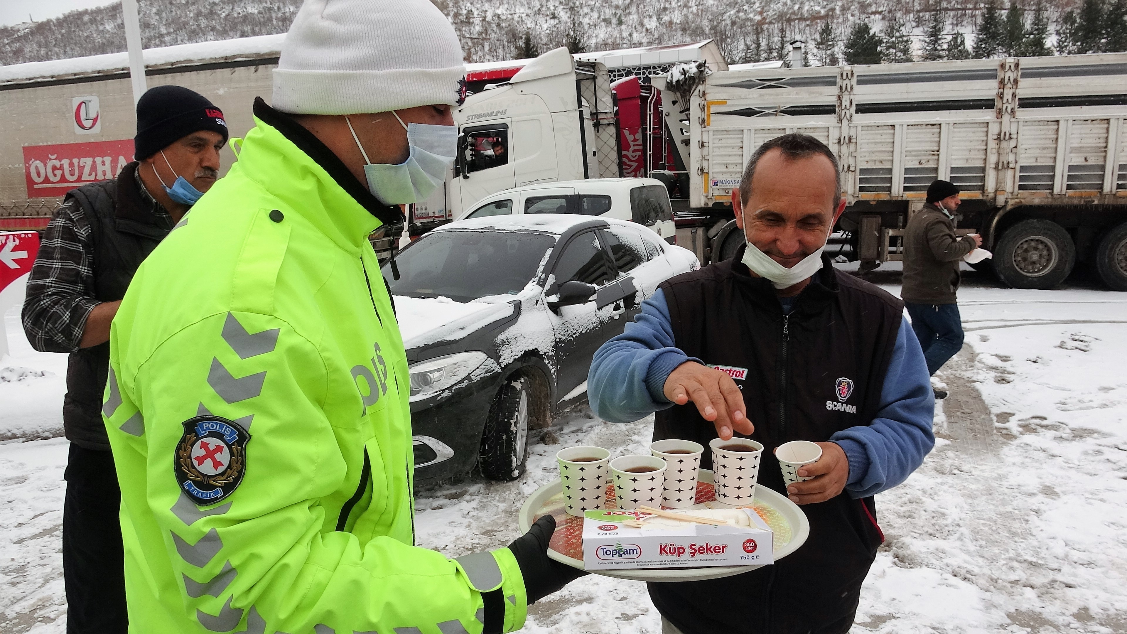 Tokat'ta Soğuk havada sıcak uygulama
