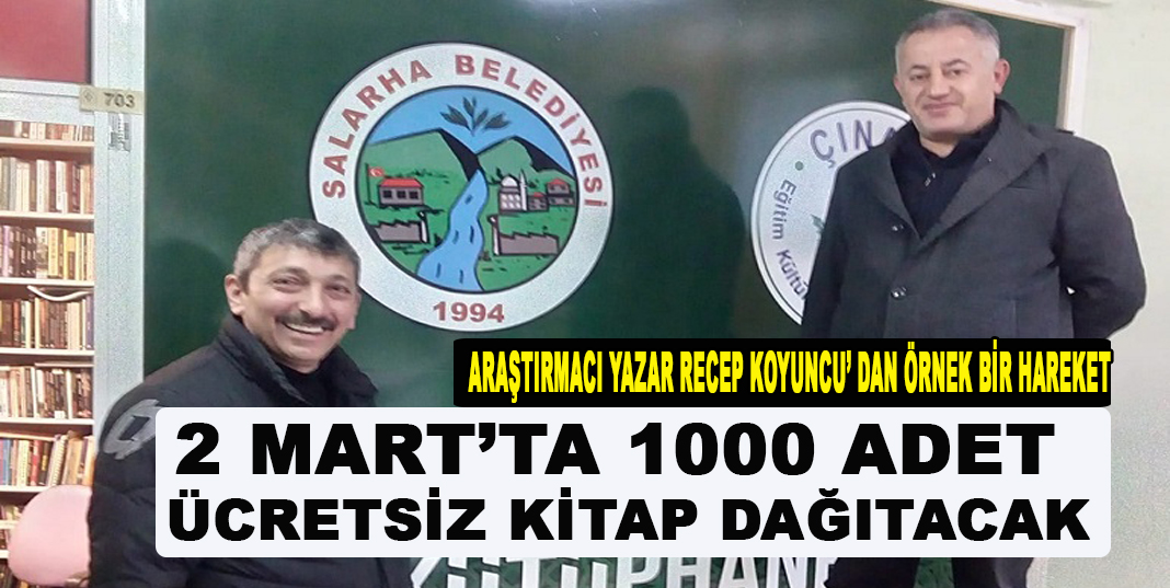 Araştırmacı Yazar Recep Koyuncu’ dan Örnek Bir Hareket