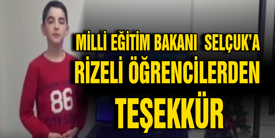 Rizeli Öğrenciler Bakan Selçuk’a Teşekkür etti.