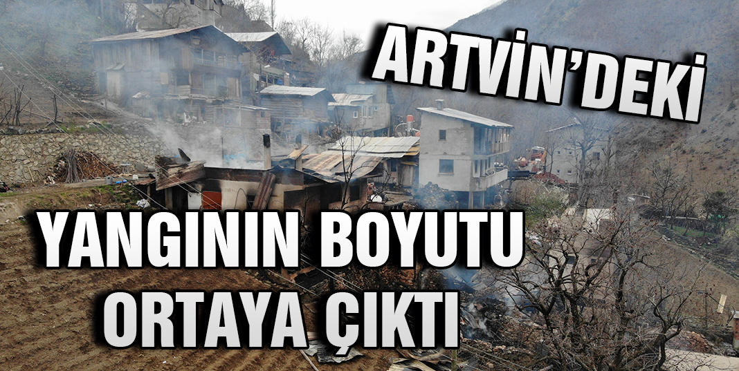 Artvin’de yangının boyutu gün ağarınca ortaya çıktı