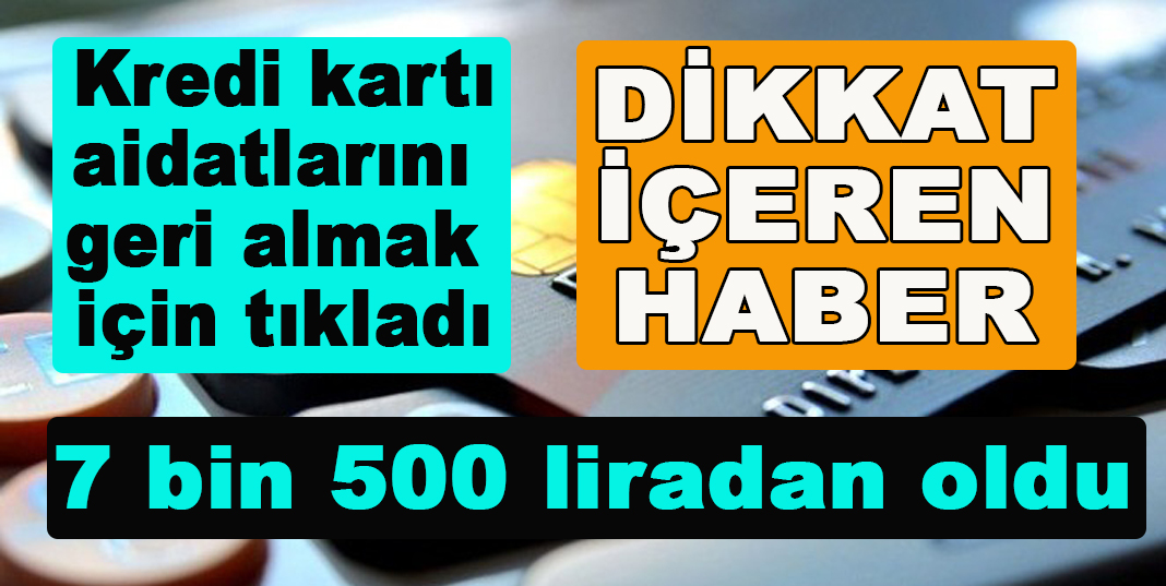 Kredi kartı aidatlarını geri almak için tıkladı, 7 bin 500 liradan oldu