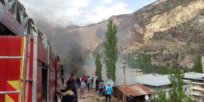 Artvin’in Yusufeli ilçesinde tek katlı evde yangın çıktı