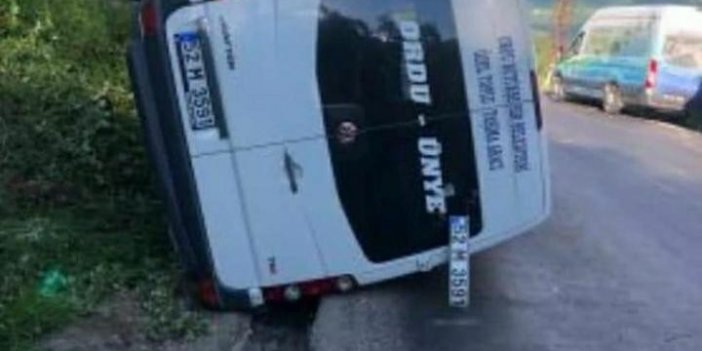 Yaylaya çıkan tur minibüsü devrildi: 15 yaralı