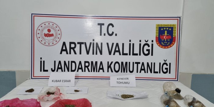 JANDARMA ARTVİN’DE KUBAR ESRAR YAKALADI