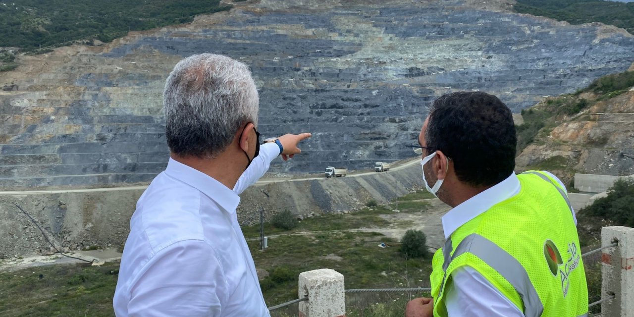 Vali Çakır, Bakır Madeni İşletmesinde İncelemelerde Bulundu