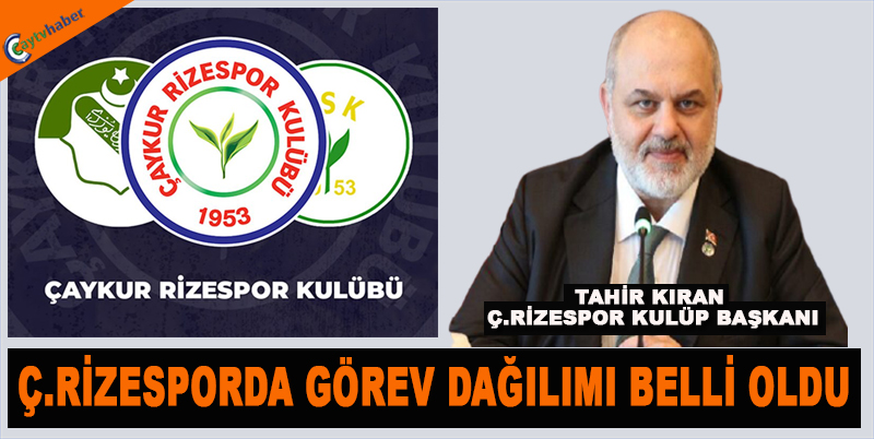 Ç.RİZESPORDA GÖREV DAĞILIMI BELLİ OLDU