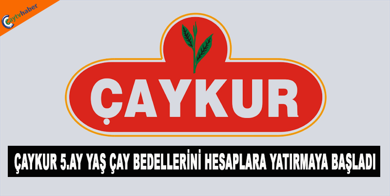 ÇAYKUR 5.AY YAŞ ÇAY BEDELLERİNİ HESAPLARA YATIRMAYA BAŞLADI