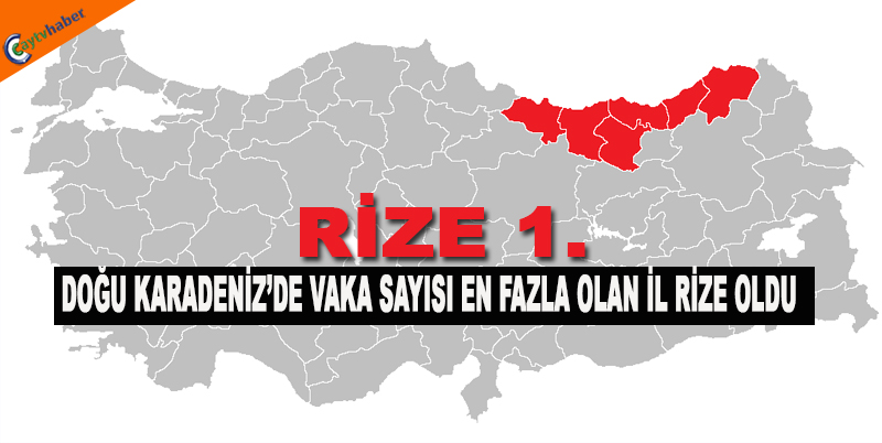 Doğu Karadeniz’de Vaka Sayısı En Fazla Olan İl Rize Oldu