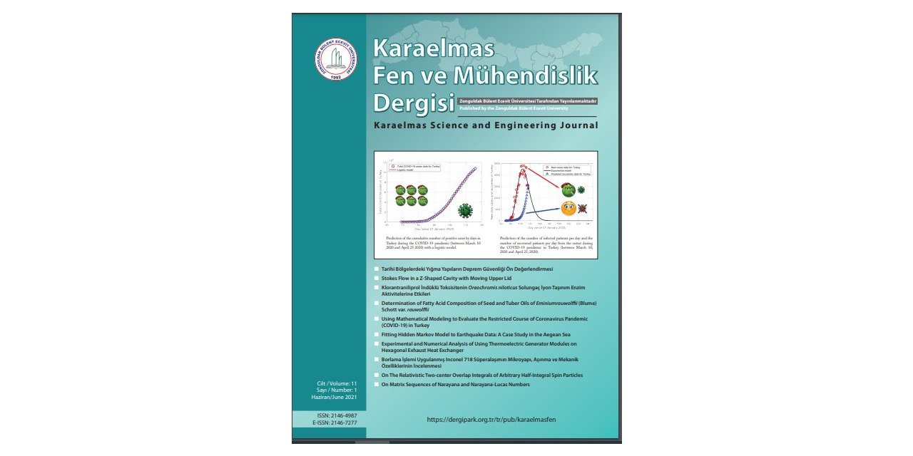 Karaelmas Fen Ve Mühendislik Dergisi Haziran Sayısı Yayımlandı
