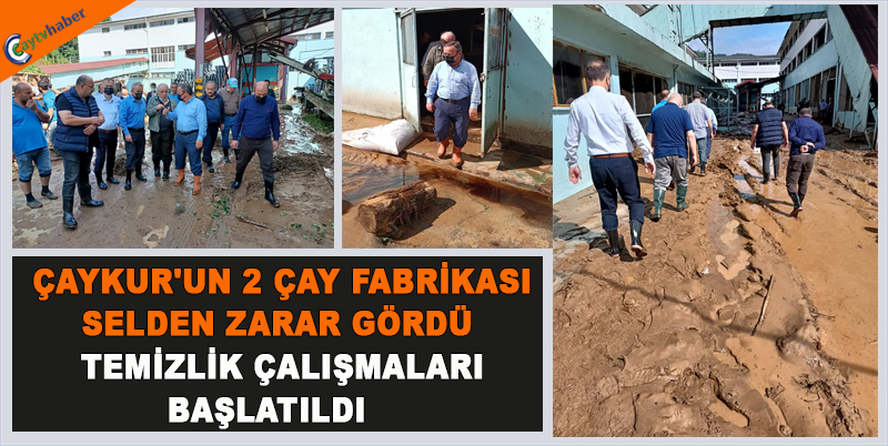 ÇAYKUR'UN 2 ÇAY FABRİKASI SELDEN ZARAR GÖRDÜ , TEMİZLİK ÇALIŞMALARI BAŞLATILDI
