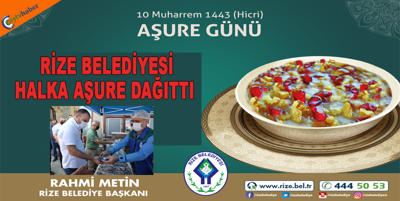 RİZE BELEDİYESİ HALKA AŞURE DAĞITTI