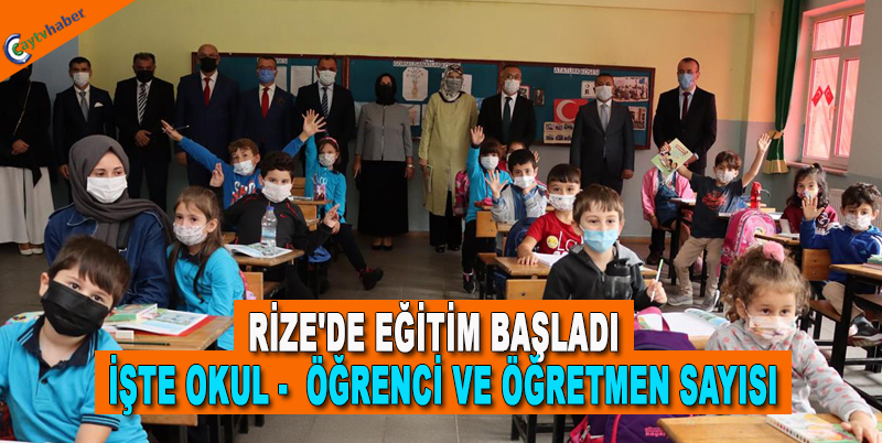RİZE'DE EĞİTİM BAŞLADI , İŞTE OKUL - ÖĞRENCİ VE ÖĞRETMEN SAYISI