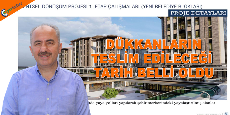 ESKİ BELEDİYE BLOKLARI OLARAK BİLİNEN ALANDAKİ DÜKKANLARIN TESLİM EDİLECEĞİ TARİH BELLİ OLDU