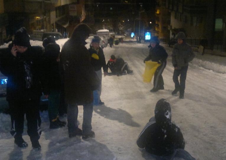 Rize Ziraat Yokuşundan Kar Manzaraları