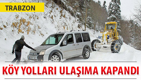 Trabzon'da 380 Köy yolu kapandı