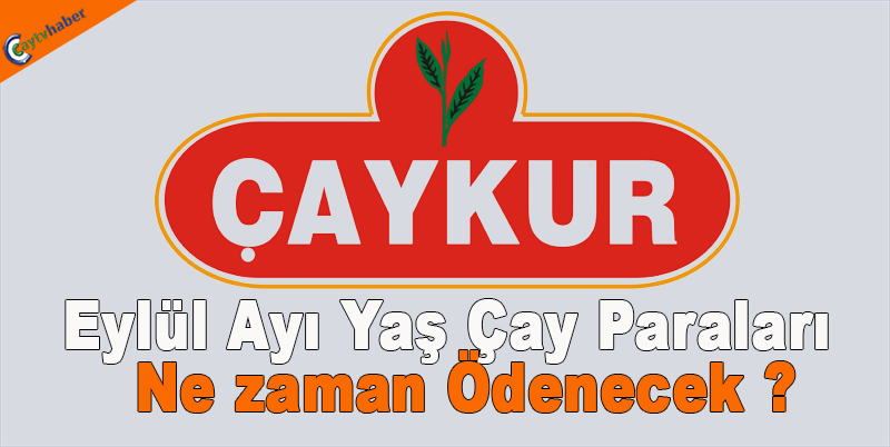 ÇAYKUR, Eylül Ayı Yaş Çay Paraları Nezaman Ödenecek ?