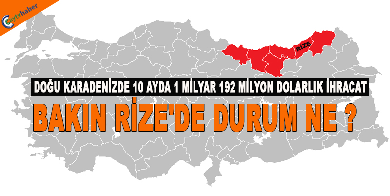 DOĞU KARADENİZDE 10 AYDA 1 MİLYAR 192 MİLYON DOLARLIK İHRACAT , BAKIN RİZE'DE DURUM NE ?