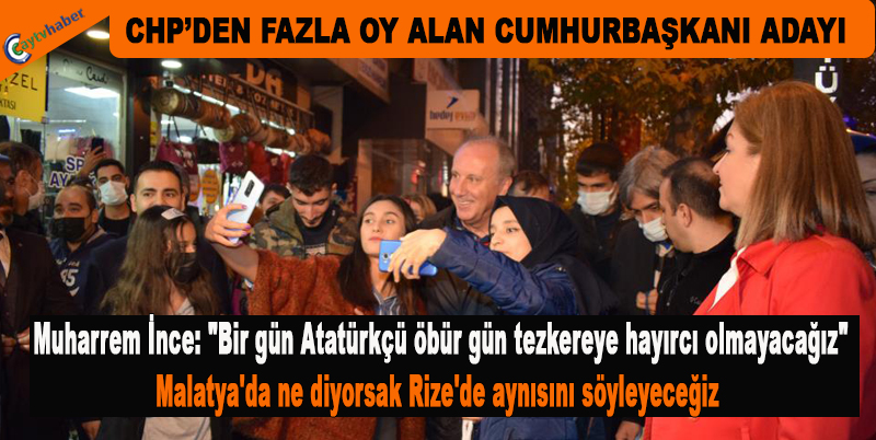 Muharrem İnce: "Bir gün Atatürkçü öbür gün tezkereye hayırcı olmayacağız"