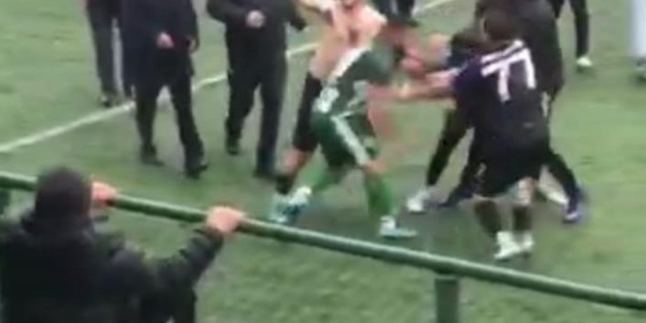 1. Amatör Küme Maçında Kavga
