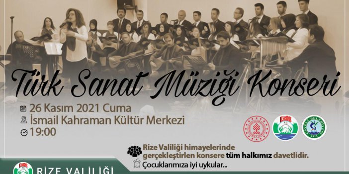Rize'de Türk Sanat Müziği Konseri