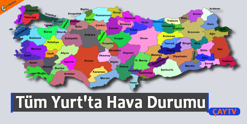 Tüm Yurt'ta Hava Durumu