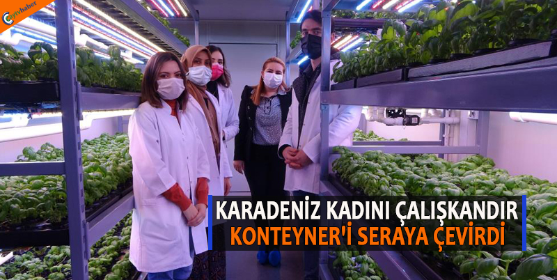 KARADENİZ KADINI ÇALIŞKANDIR , KONTEYNER'İ SERAYA ÇEVİRDİ