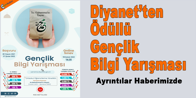Diyanet’ten Ödüllü Gençlik Bilgi Yarışması