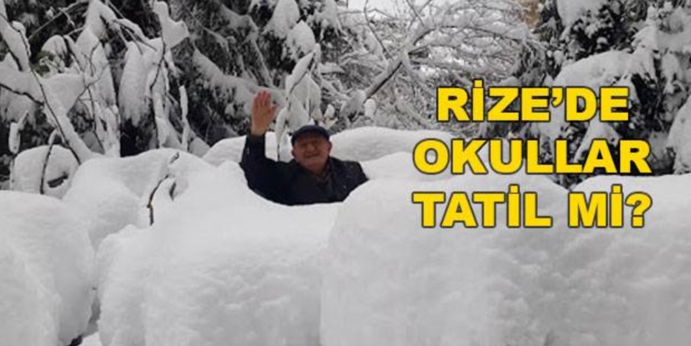 Rize'de 18 Ocak Salı Günü okullar Tatilmi ?