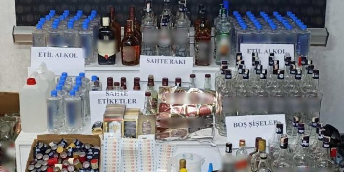 Trabzon’da sahte alkol operasyonu: 2 gözaltı