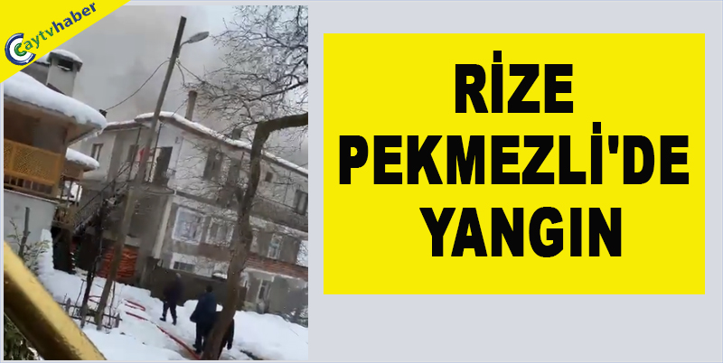 RİZE PEKMEZLİ'DE YANGIN