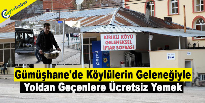 Gümüşhane'de Köylülerin geleneğiyle yoldan geçenlere ücretsiz yemek