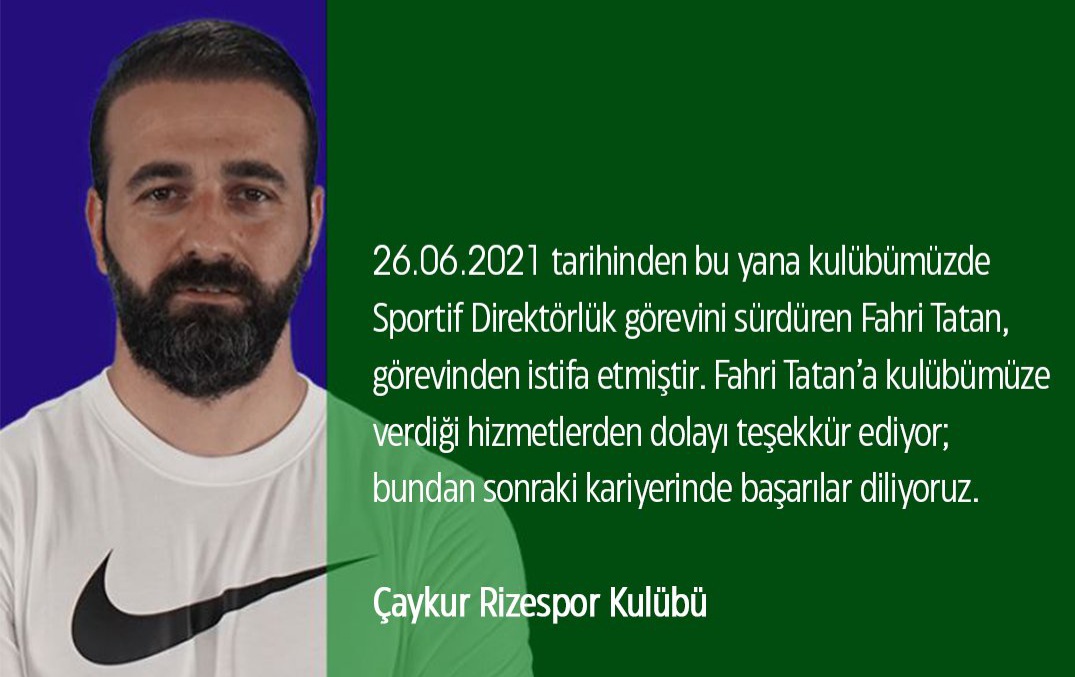 Ç.Rizespor Kulubünden istifa Haberi