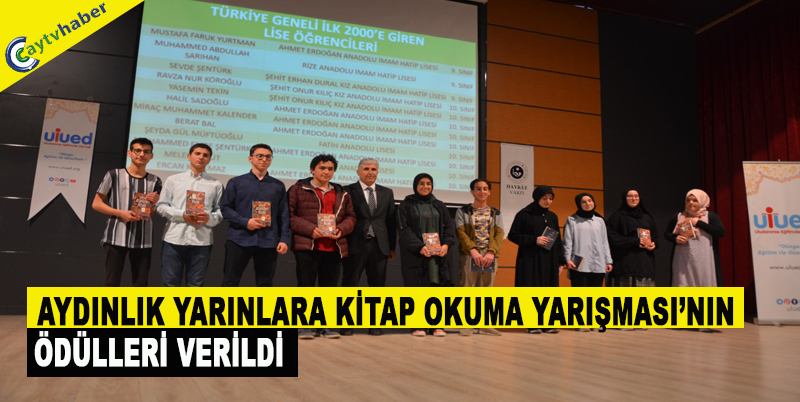 AYDINLIK YARINLARA KİTAP OKUMA YARIŞMASI’NIN ÖDÜLLERİ VERİLDİ