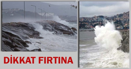 Dikkat ! Rize'de Kuvvetli Fırtına Uyarısı