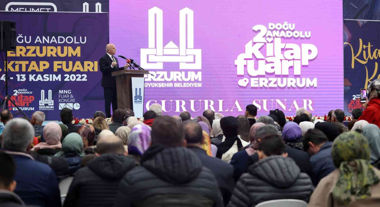 ERZURUM BÜYÜKŞEHİR BELEDİYESİ'NİN EN ÖNEMLİ EĞİTİM PROJELERİNDEN BİRİ OLAN DOĞU ANADOLU 2. ERZURUM KİTAP FUARI, DÜZENLENEN TÖRENLE AÇILDI