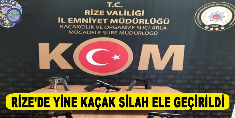 RİZE EMNİYET'İ KAÇAKÇILIK VE SUÇLARLA MÜCADELE ŞUBE MÜDÜRLÜĞÜNCE BİR ARAÇTA 8 ADET RUHSATSIZ TABANCA ELE GEÇİRİLDİ