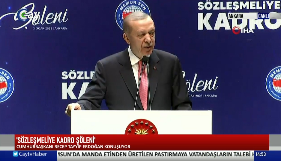 CUMHURBAŞKANI ERDOĞAN MEMUR VE EMEKLİ ZAMMINI AÇIKLADI. CUMHURBAŞKANI RECEP TAYYİP ERDOĞAN: MEMUR VE EMEKLİYE YÜZDE 25 ZAM UYGULANACAKTIR