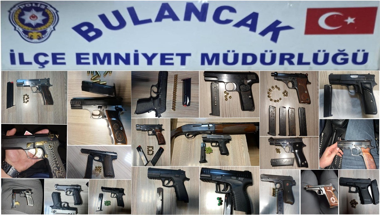 GİRESUN'UN BULANCAK İLÇESİNDE 2022 YILINDA YAPILAN OPERASYONLARDA 27 ADET RUHSATSIZ TABANCA, 15 ADET KURUSIKI TABANCA VE 11 ADET RUHSATSIZ AV TÜFEĞİ ELE GEÇİRİLDİ