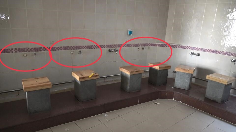 SAMSUN'DA BİR CAMİNİN ABDESTHANE BÖLÜMÜNÜN MUSLUKLARI KİMLİĞİ BELİRSİZ KİŞİ VEYA KİŞİLER TARAFINDAN ÇALINDI