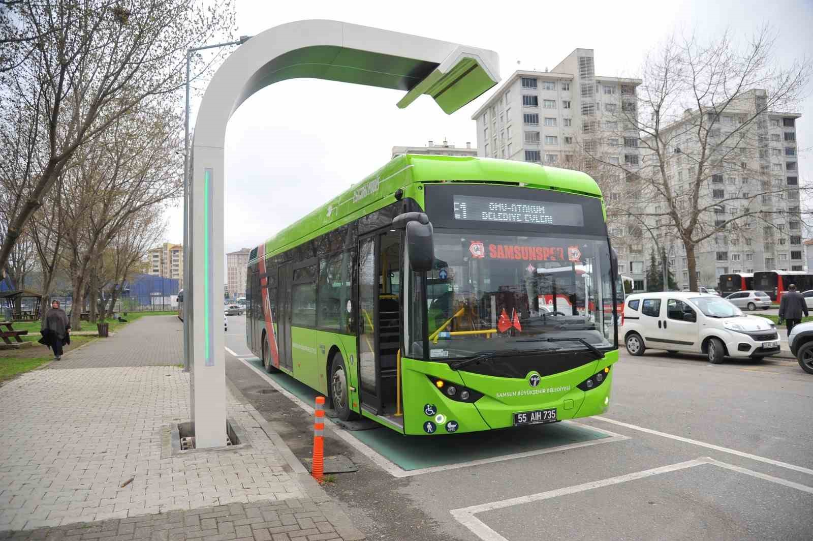 SAMSUN BÜYÜKŞEHİR BELEDİYESİ : ELEKTRİKLİ OTOBÜSLER 7 AYDA 700 BİN YOLCU TAŞIDI