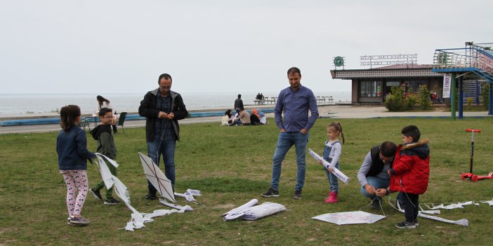 RİZE'DE ÇOCUKLAR İÇİN DÜZENLENEN UÇURTMA ŞENLİĞİ RENKLİ GÖRÜNTÜLERE SAHNE OLDU