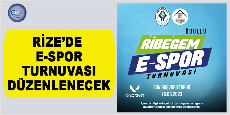 RİZE BELEDİYESİ GENÇLİK MERKEZİ VE BİLGİ EVİ (RİBEGEM) TARAFINDAN ÖDÜLLÜ E- SPOR TURNUVASI DÜZENLENECEK