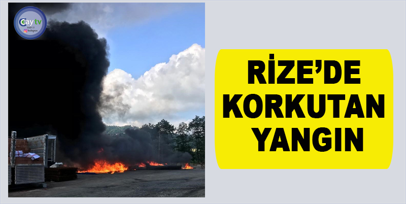 RİZE'NİN İYİDERE İLÇESİNDE İNŞAAT MALZEMELERİ SATAN BİR NALBURDA ÇIKAN YANGINDA MİLYONLARCA LİRA DEĞERİNDEKİ PLASTİK BORU DAKİKALAR İÇERİSNDE YANARAK KÜL OLDU