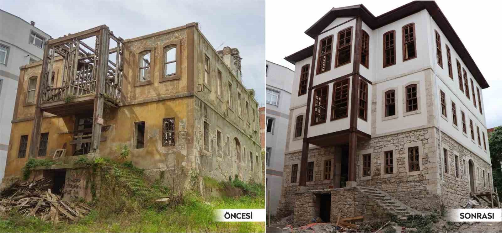 ORDU'NUN ALTINORDU İLÇESİNDE 19. YÜZYILIN SONLARINDA İNŞA EDİLEN VE 2013 YILINDA KAMULAŞTIRILAN TARİHİ SELİMİYE KONAĞI, RESTORE EDİLİYOR