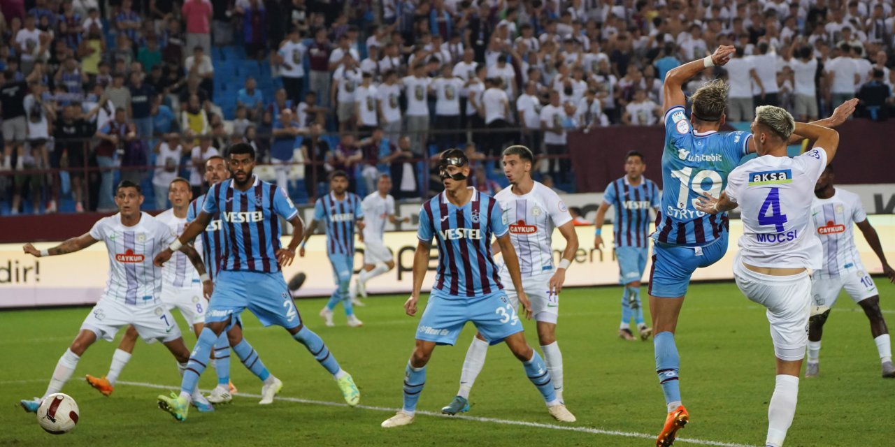 KARADENİZ DERBİSİNİ ÇAYKUR RİZESPOR KAZANDI. TRABZONSPOR: 2 - ÇAYKUR RİZESPOR: 3