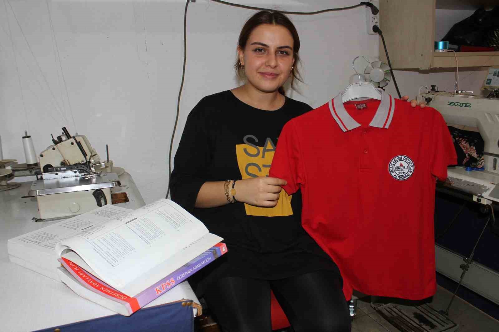 ORDU'DA TERZİ DÜKKANI İŞLETEN 23 YAŞINDAKİ EZGİ TEPE YAZICI, BİR YANDAN MESLEĞİNİ SÜRDÜRÜYOR, BİR YANDAN DA KPSS'YE HAZIRLANIYOR. YAZICI, ŞEHİT VE GAZİ ÇOCUKLARINA OKUL KIYAFETLERİNİ DE ÜCRETSİZ VERİYOR
