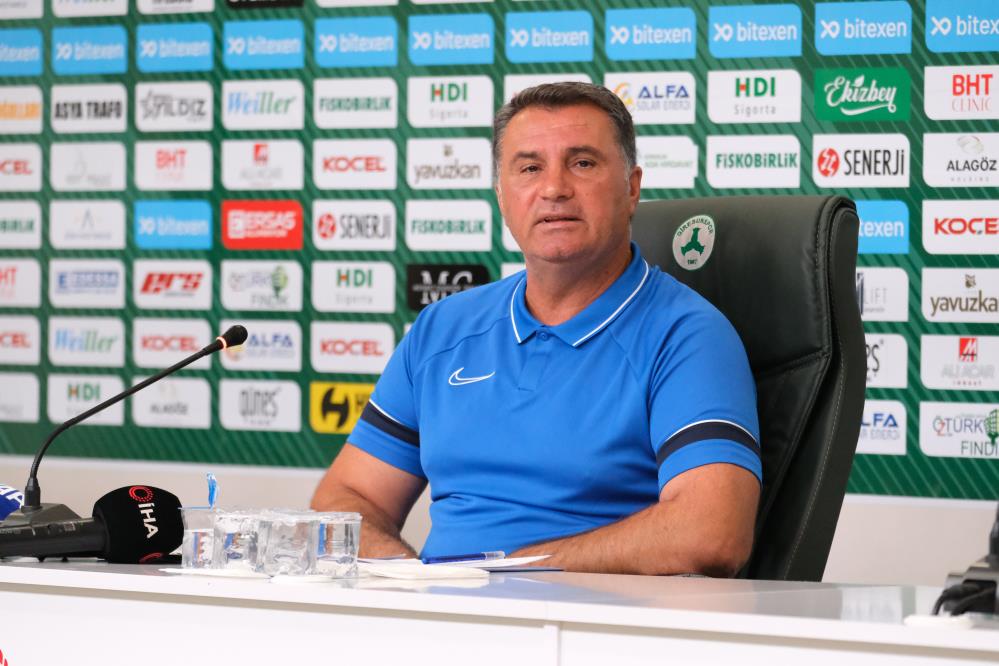 GİRESUNSPOR TEKNİK DİREKTÖRÜ MUSTAFA KAPLAN, SEZON BAŞINDA İLK 5 HAFTADA 5-6 PUAN HEDEFLEDİKLERİNİ VE MEVCUT DURUMDA 4 HAFTASI GERİDE KALAN LİGDE 3 PUAN TOPLADIKLARINI SÖYLEDİ